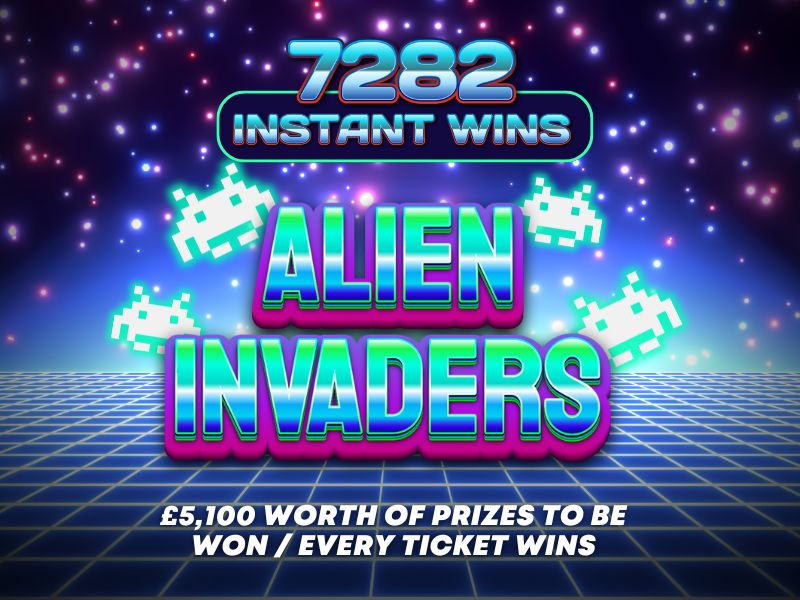 Alien Invaders - 7282 instant win prizes + £500 end prize